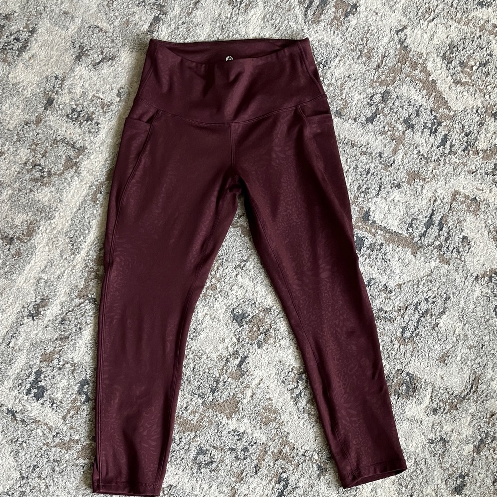Women's Burgundy Leggings